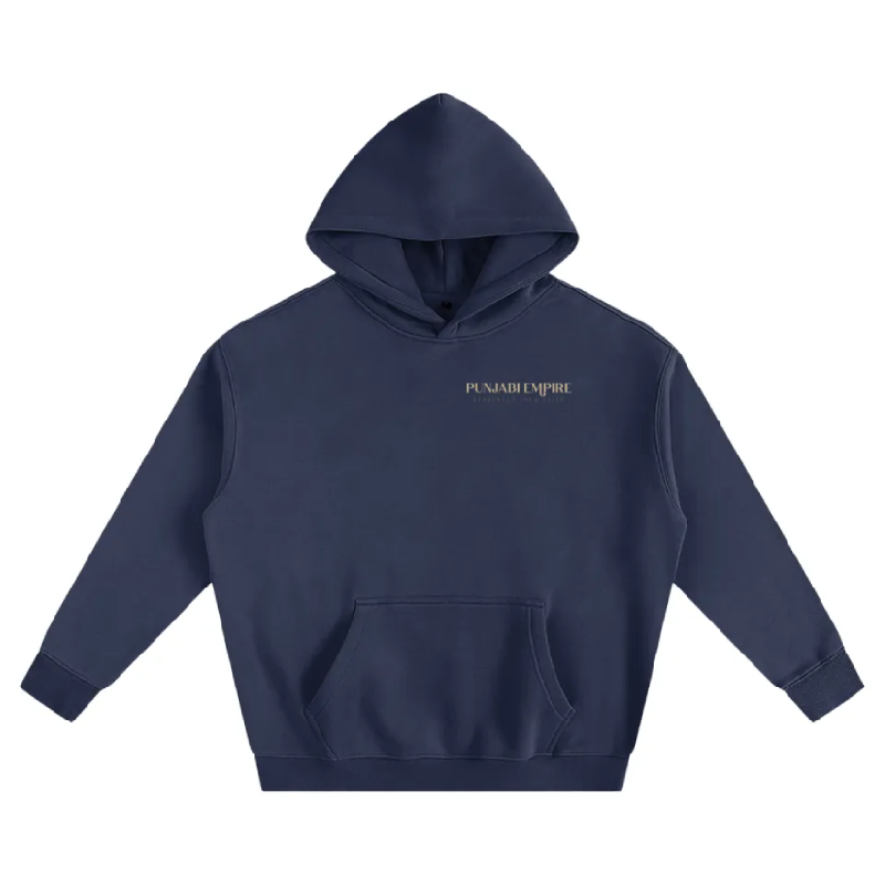 Oversized Navy Blue "One God" Hoodie